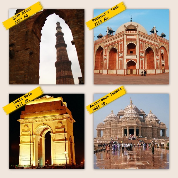 Delhi Landmarks Collage